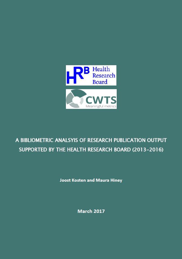 Bibliometric analysis of research publication output supported by the Health Research Board (2013 – 2016)