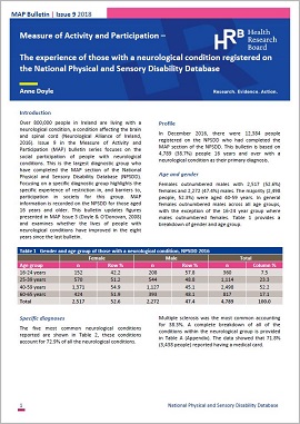 Measure of Activity and Participation (MAP) – Issue 9